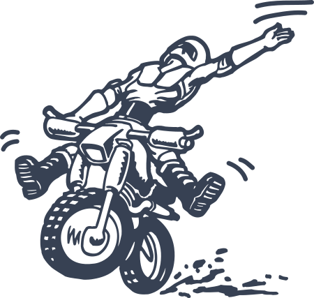 Excited Dirt Bike Racer Sticker
