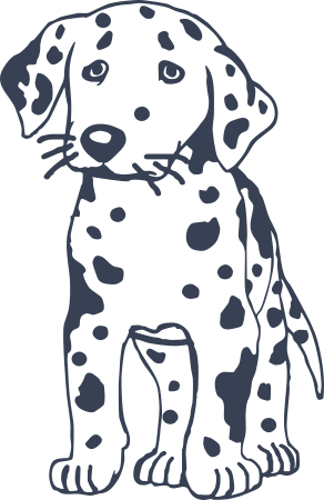 Dalmation Dog Sticker