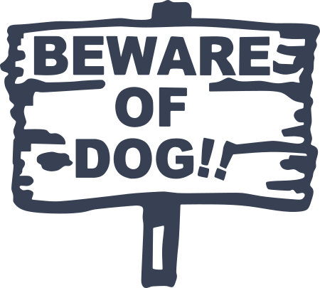 Beware Of Dog!! Decal