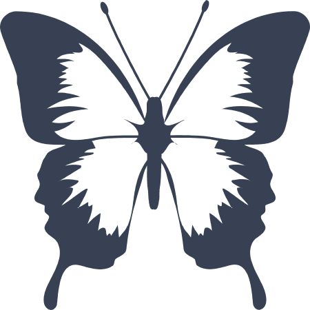 Beautiful Shaded Butterfly Sticker