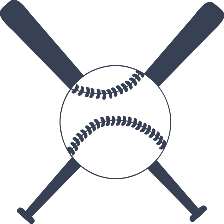 Two Bats & A Baseball Decal