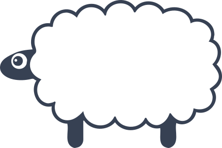Cartoon Sheep With Large Eyes Sticker