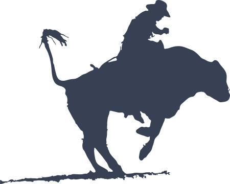 Cowboy Riding a Bull Sticker
