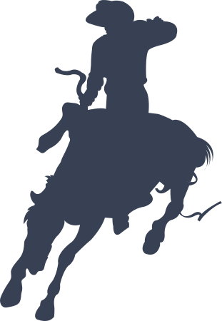Cool Cowboy Riding a Horse Sticker