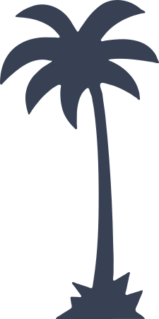 Palm Tree In Grass Sticker