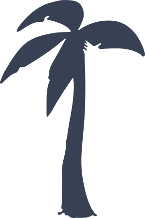 Wind Blowing on Palm Tree Sticker