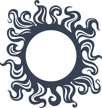 Detailed Sun Sticker