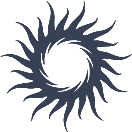 Swirled Sun Sticker