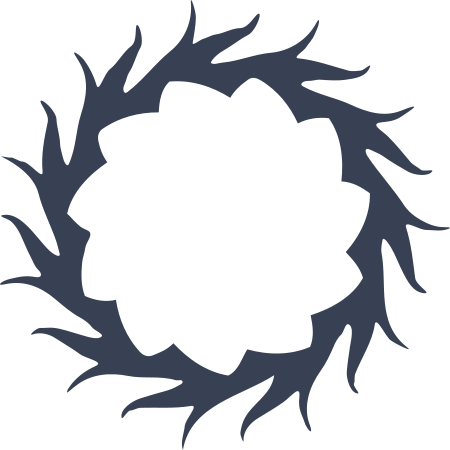 Decorative Sun With Pointed Rays Sticker