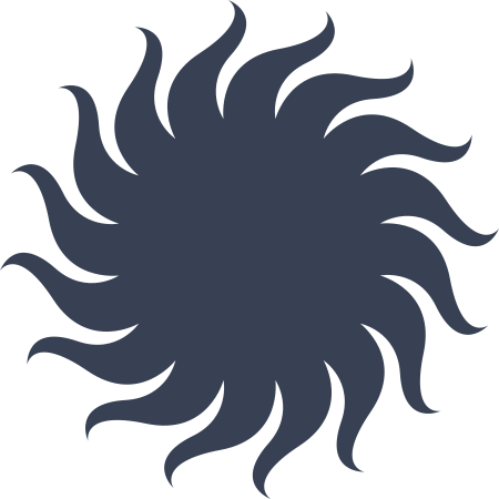 Spinning Sun Sticker