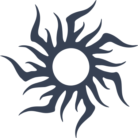 Blazing Sun Sticker
