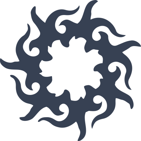 Gothic Tribal Sun Sticker