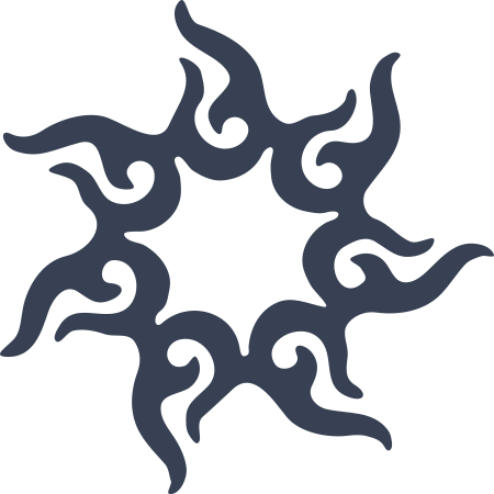 Pretty Swirled Sun Sticker