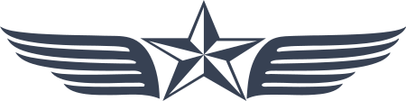 Nautical Star With Wings Sticker