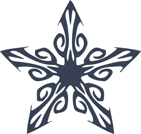 Pretty Swirly Star Sticker