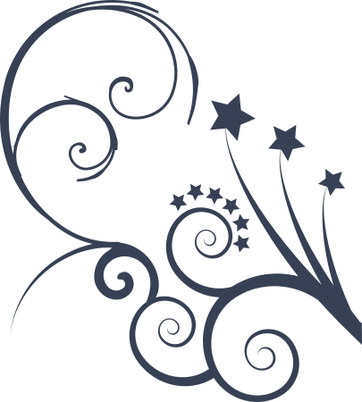Decorative Star Corner Border Sticker
