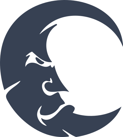 Angry Moon Sticker