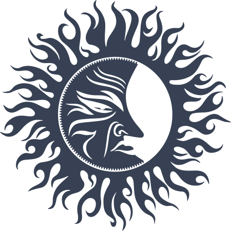 Grumpy Sun and Moon Sticker