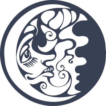 Moon With Face Sticker