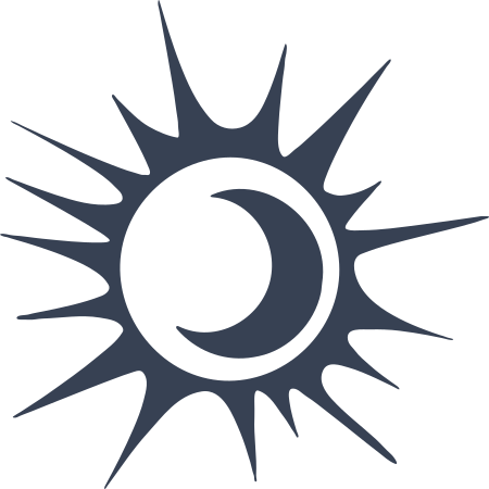 Moon in the sun Sticker
