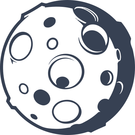 Moon with Craters Sticker
