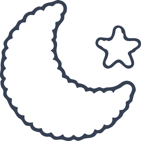 Bumpy Moon With Star Sticker