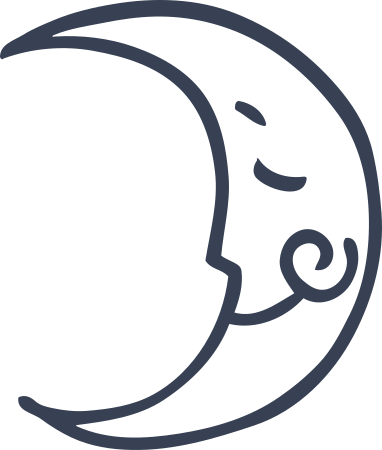Joyful Moon Sticker