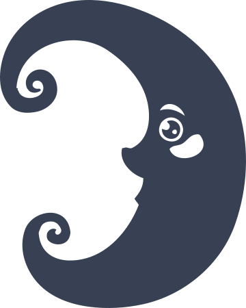 Polite Moon Sticker
