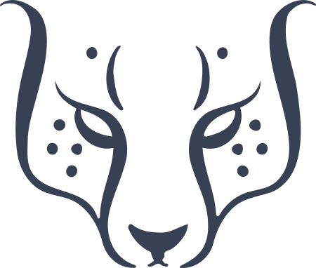 Cheetah Face Outline Sticker