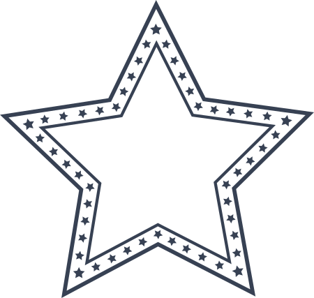 Large Star With Several Little Stars Surround It Sticker