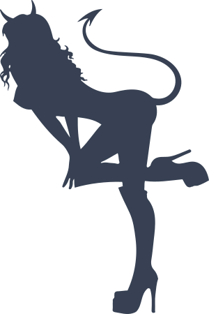 She Devil Bending Over Sticker