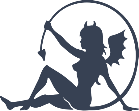 She Devil Holding Her Tail Sticker