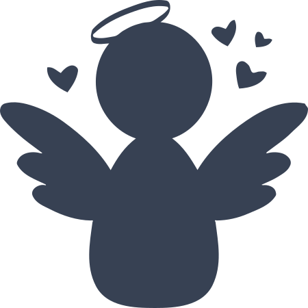 Angel with Hearts Sticker