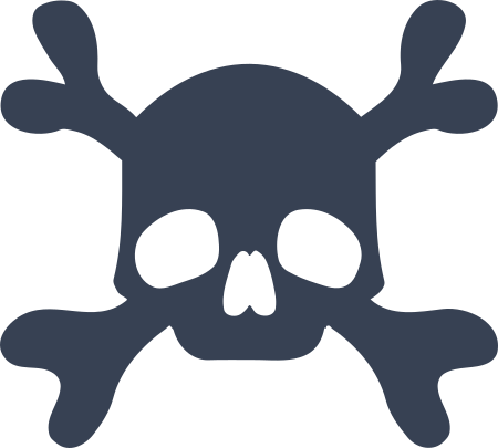 Old Skull and Cross Bones Sticker