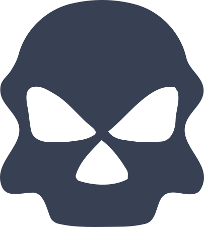 Grumpy Skull Sticker