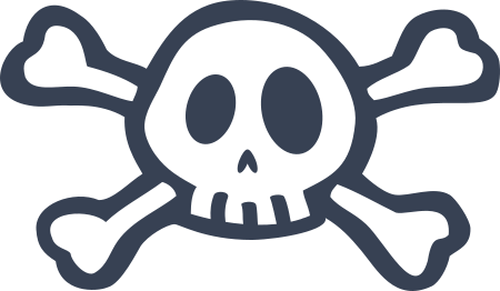 Cute Skull and Cross Bones Sticker