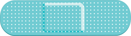 Teal Band Aid Bandage Sticker