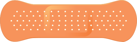 Orange Band Aid Bandage Sticker