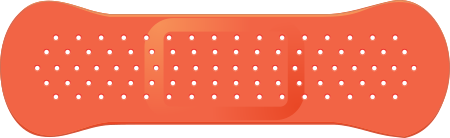Red Orange Band Aid Bandage Sticker