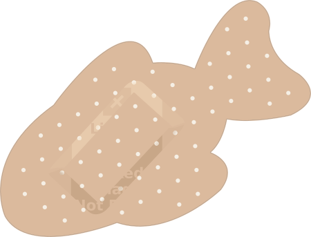 Fish Band Aid Bandage Sticker Decal