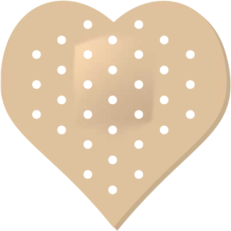 Heart Band Aid Bandage Sticker Decal