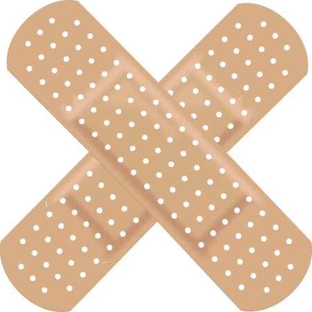 Crossed Band Aid Bandage Sticker