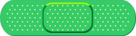 Green Band Aid Bandage Sticker Decal