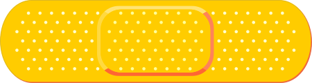 Yellow Band Aid Bandage Sticker Decal