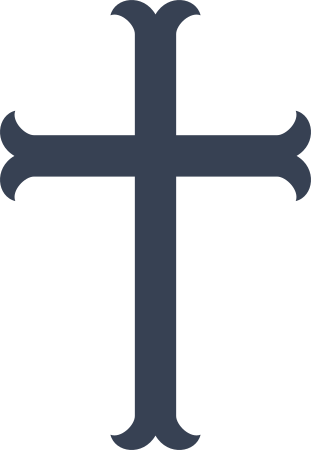Cross With Decorative Split Tips Sticker