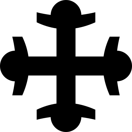 Cross With Rounded Ends Sticker