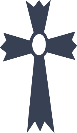 Cross With Circle in the middle Sticker