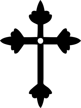 Cross With Dot in the Middle Sticker