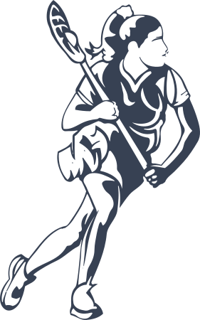 Girl Lacrosse Player Sticker