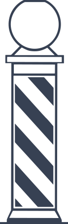 Barber Hair Stylist Pole Decal